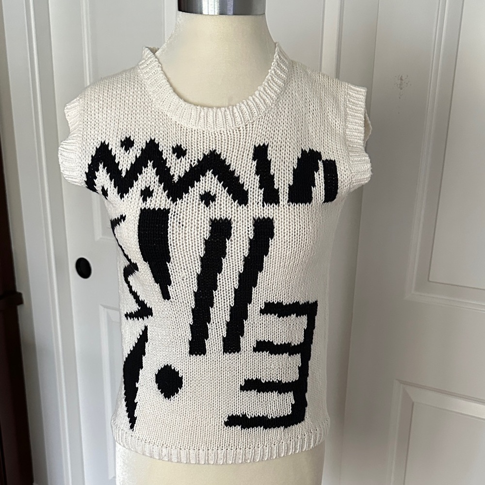 Vintage 1980s Richwil’s Side by Side Sweater Vest, Size S